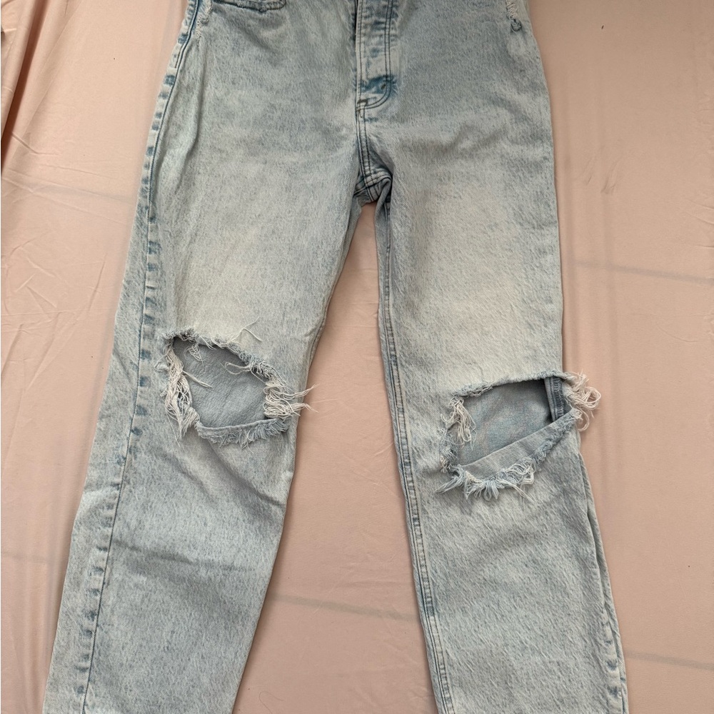 Abercrombie & Fitch Light Wash High Rise Dad Jeans